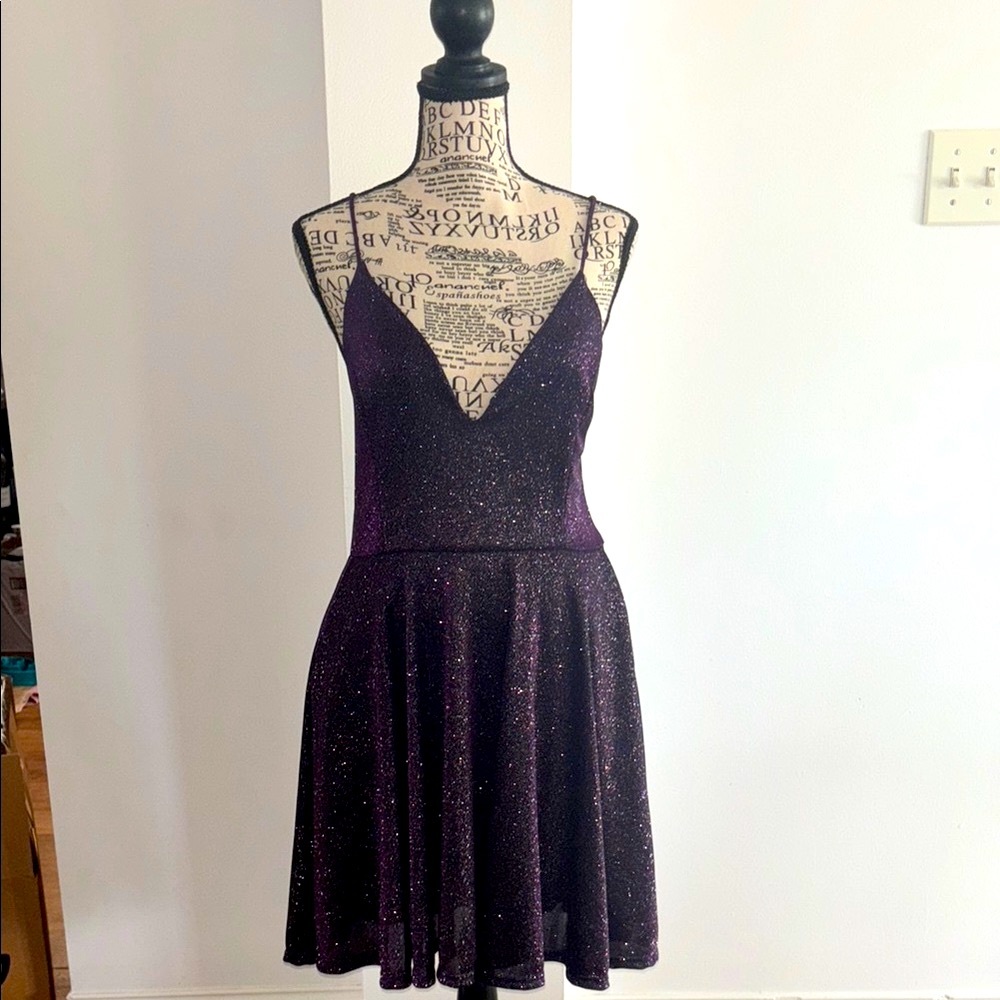 Windsor Sparkling Purple Mini Homecoming Dress